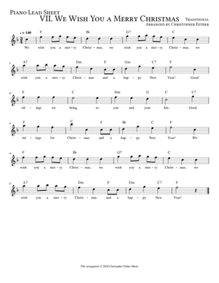 We Wish You a Merry Christmas for Piano (Lead Sheet)