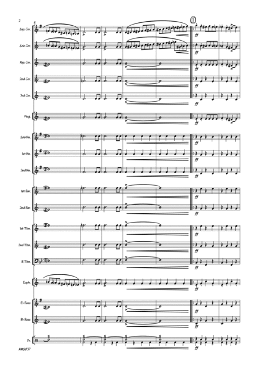 Thunder & Blazes (Entry of the Gladiators) - Brass Band March Thunder & Blazes (Entry of the Gladiators) - Brass Band March Brass Band scores gallery preview page 4