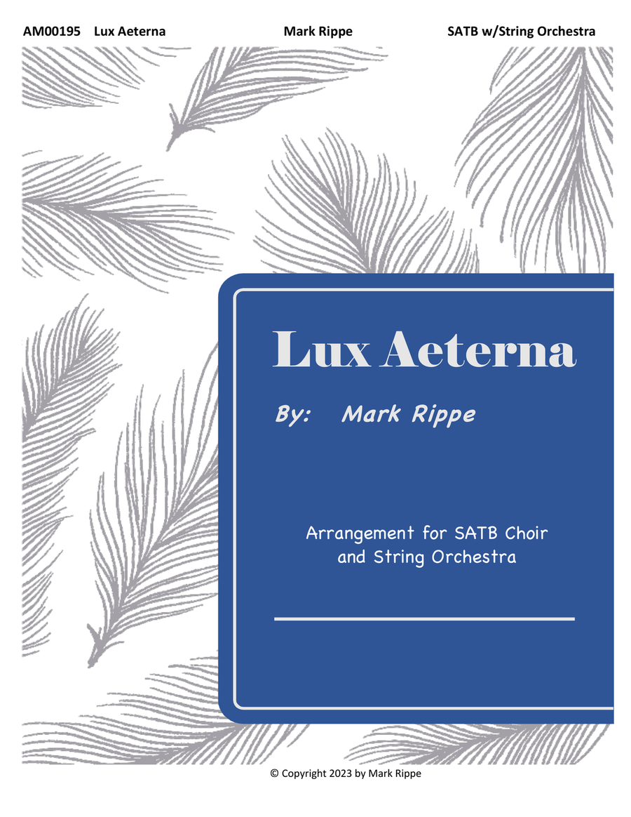 Lux Aeterna (AM00195) String Orchestra scores gallery preview page 1