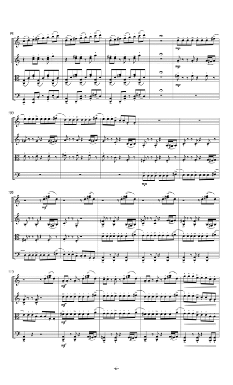 Earthquake Machines String Quartet scores gallery preview page 6