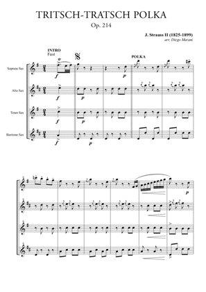 Book cover for Tritsch-Tratsch Polka for Saxophone Quartet