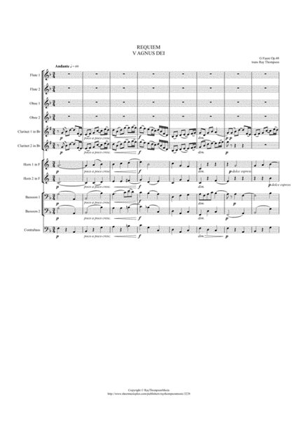 Fauré: Requiem Op.48 V Agnus Dei - symphonic wind/bass image number null