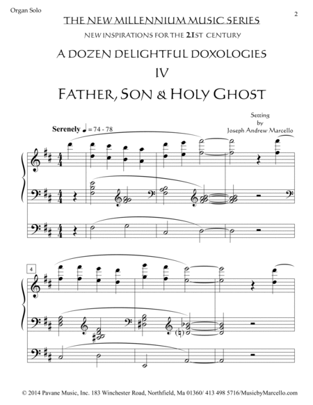 Delightful Doxology IV - Father, Son & Holy Ghost - Organ (D) image number null