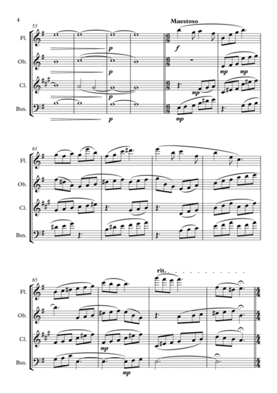 Oddball - Wind Quartet Woodwind Quartet scores gallery preview page 4