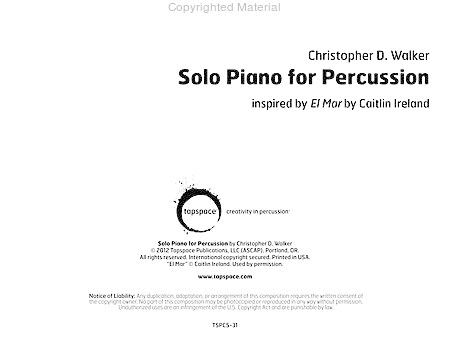 Solo Piano for Percussion image number null