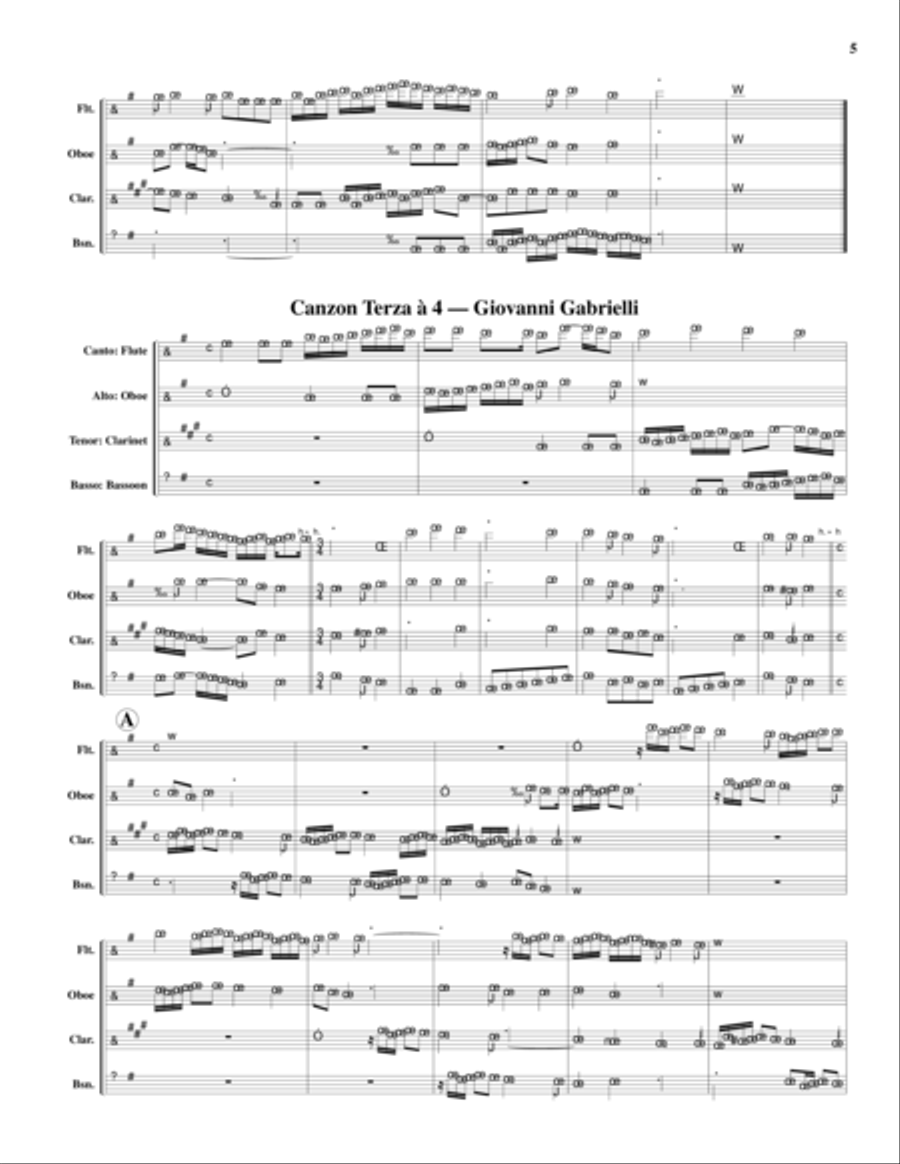 16 Canzoni 16 Canzoni Woodwind Quartet scores gallery preview page 5