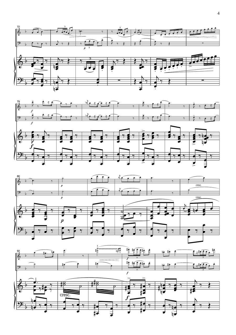 Bizet Prelude to Act 1 from Carmen, for piano trio, PB301 Piano Trio scores gallery preview page 4