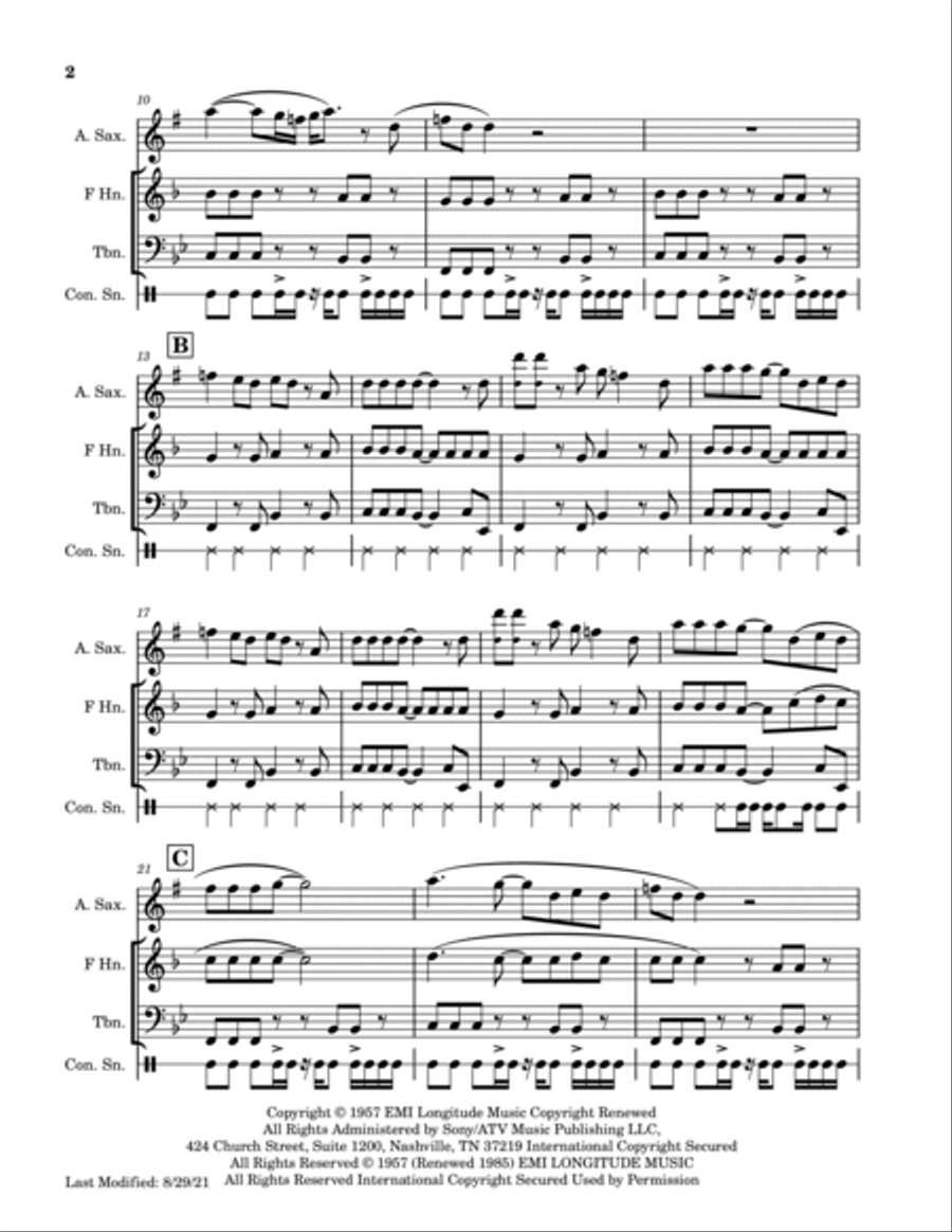 Louie, Louie Small Ensemble scores gallery preview page 3