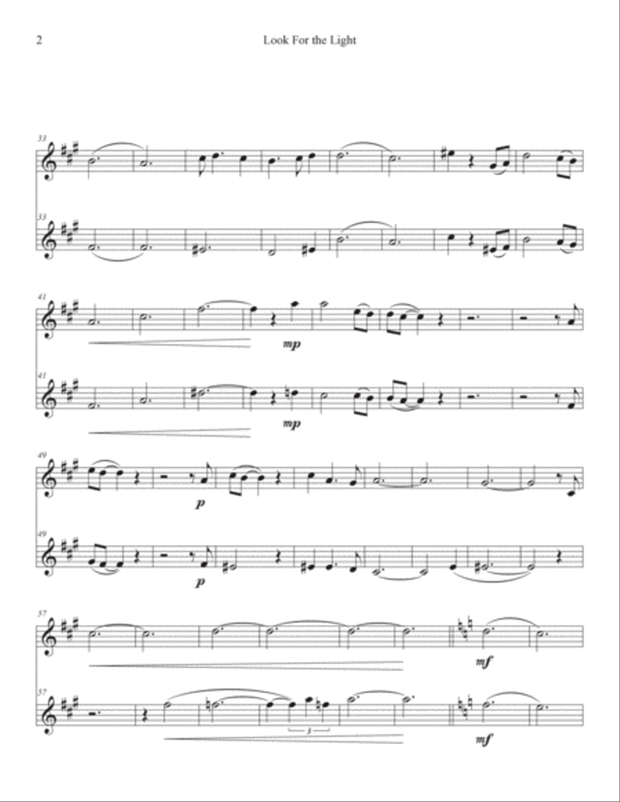 Look For The Light String Duet scores gallery preview page 2