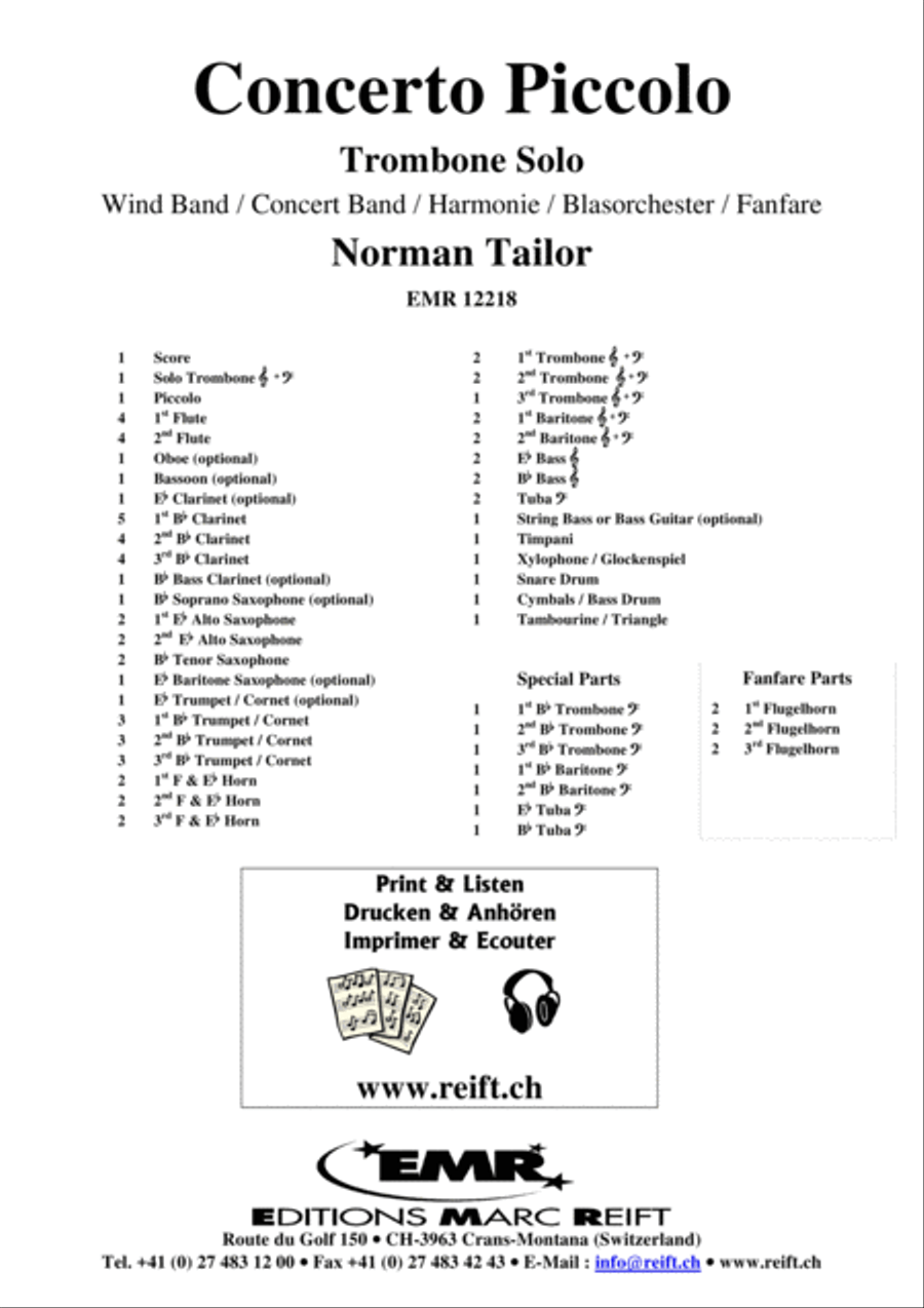 Concerto Piccolo Concerto Piccolo Concert Band scores gallery preview page 2