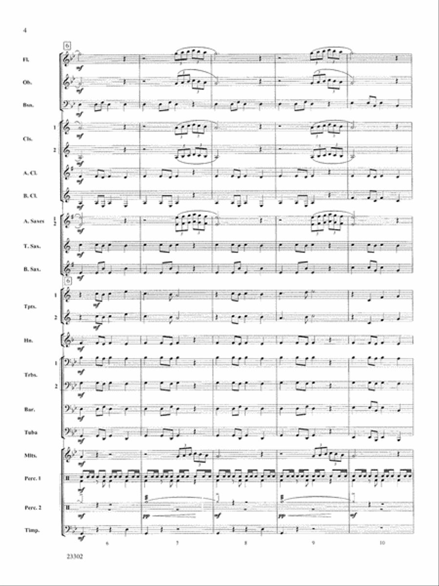 White Water Journey: Score Concert Band scores gallery preview page 4