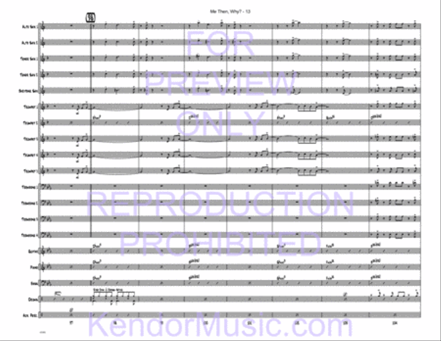 Me Then, Why? Jazz Ensemble scores gallery preview page 14