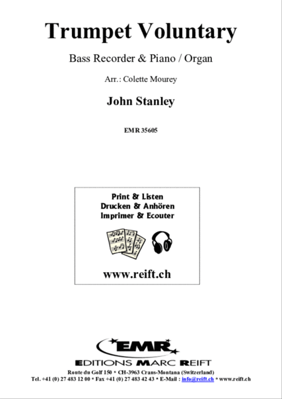 Trumpet Voluntary Bass Recorder scores gallery preview page 2