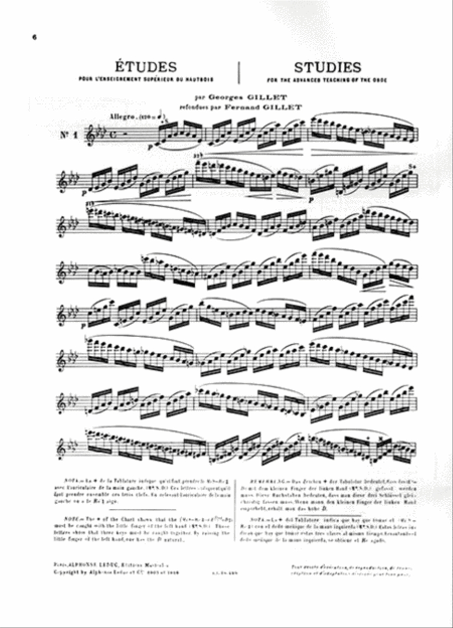 Etudes pour l'Enseignement Superieur du Hautbois Oboe Solo scores gallery preview page 2