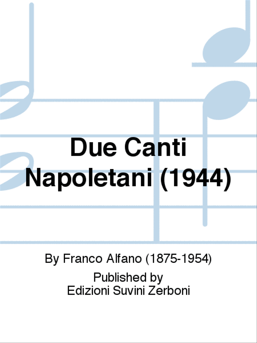 Due Canti Napoletani (1944) Orchestra scores gallery preview page 1