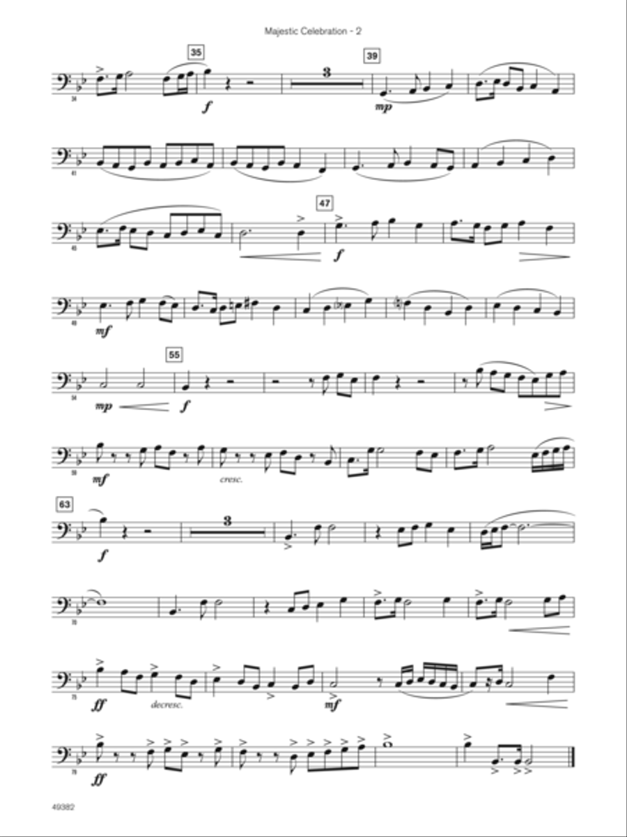 Majestic Celebration (Sound Innovations Soloist, Bassoon) Small Ensemble scores gallery preview page 2