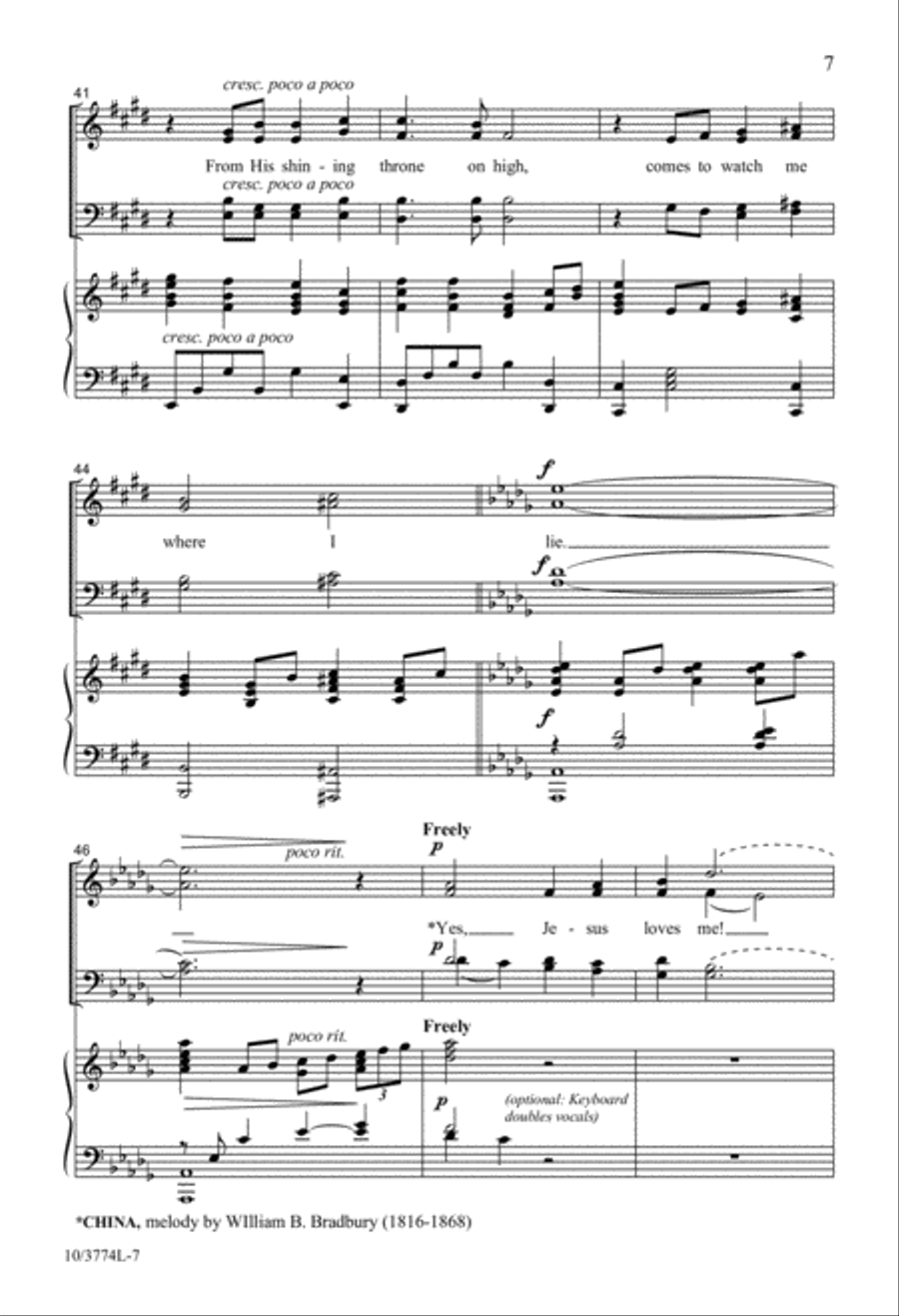 Yes, My Jesus Loves Me Yes, My Jesus Loves Me SSAA scores gallery preview page 6