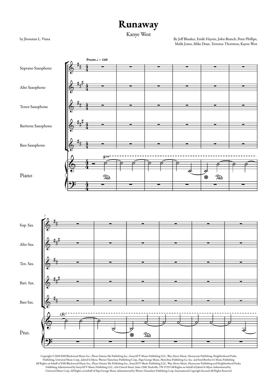 Runaway Small Ensemble scores gallery preview page 1