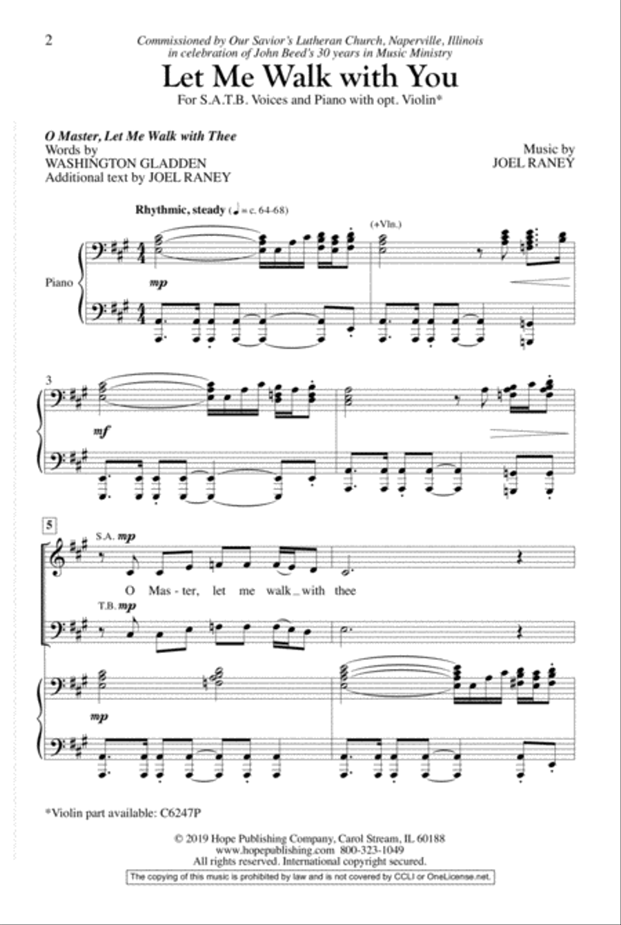 Let Me Walk with You Choir scores gallery preview page 2
