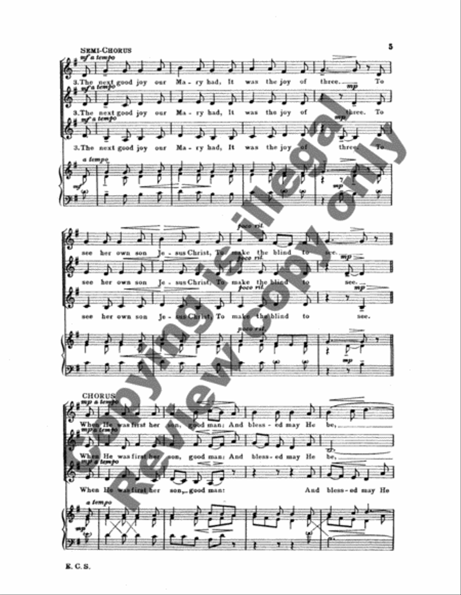 The Seven Joys of Mary The Seven Joys of Mary A Cappella scores gallery preview page 4