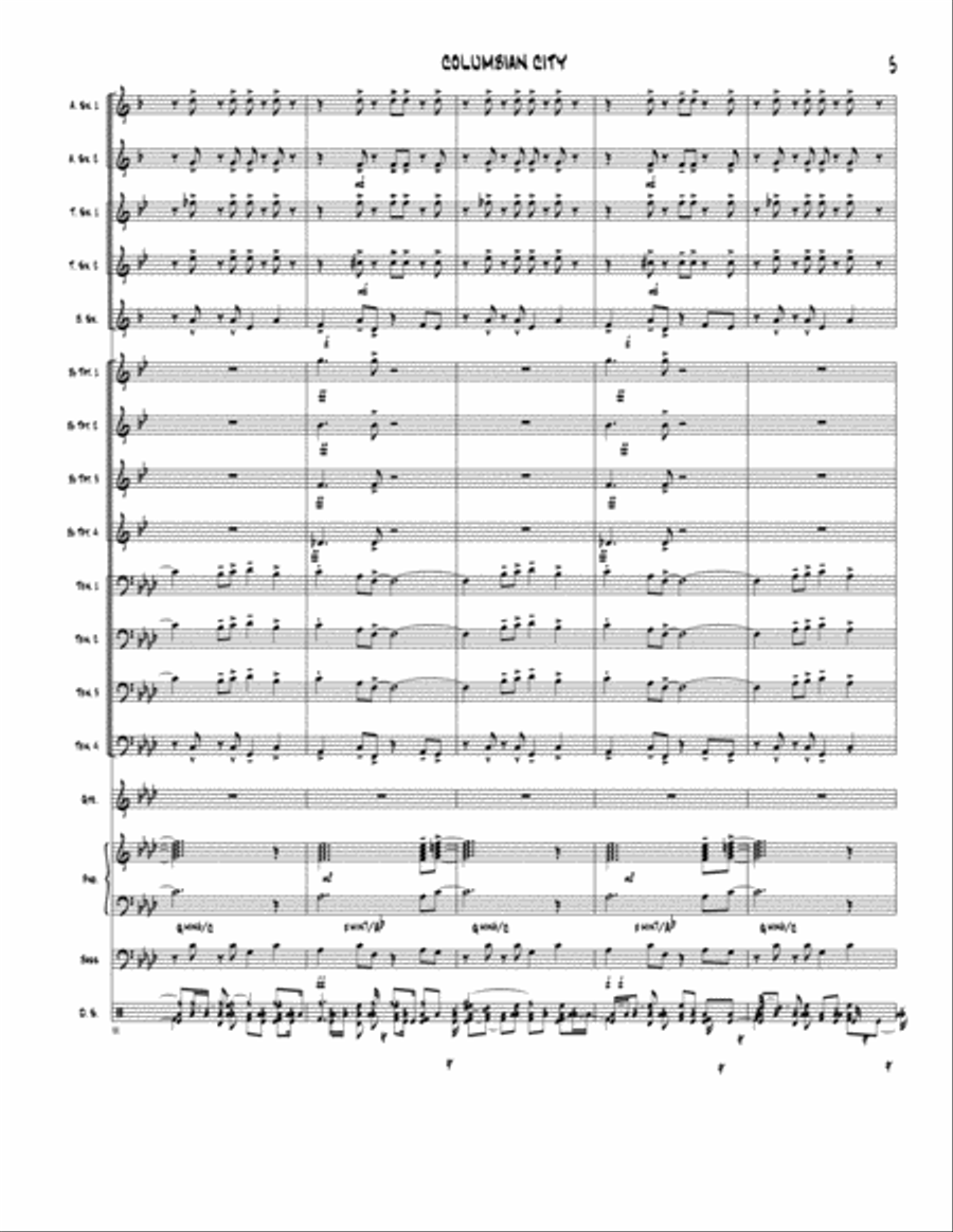 Columbian City Jazz Ensemble scores gallery preview page 5