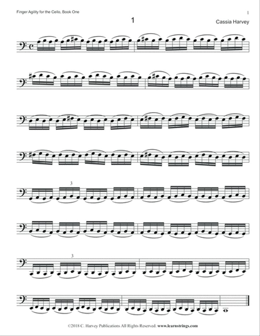 Finger Agility for the Cello, Book One Cello Solo scores gallery preview page 5