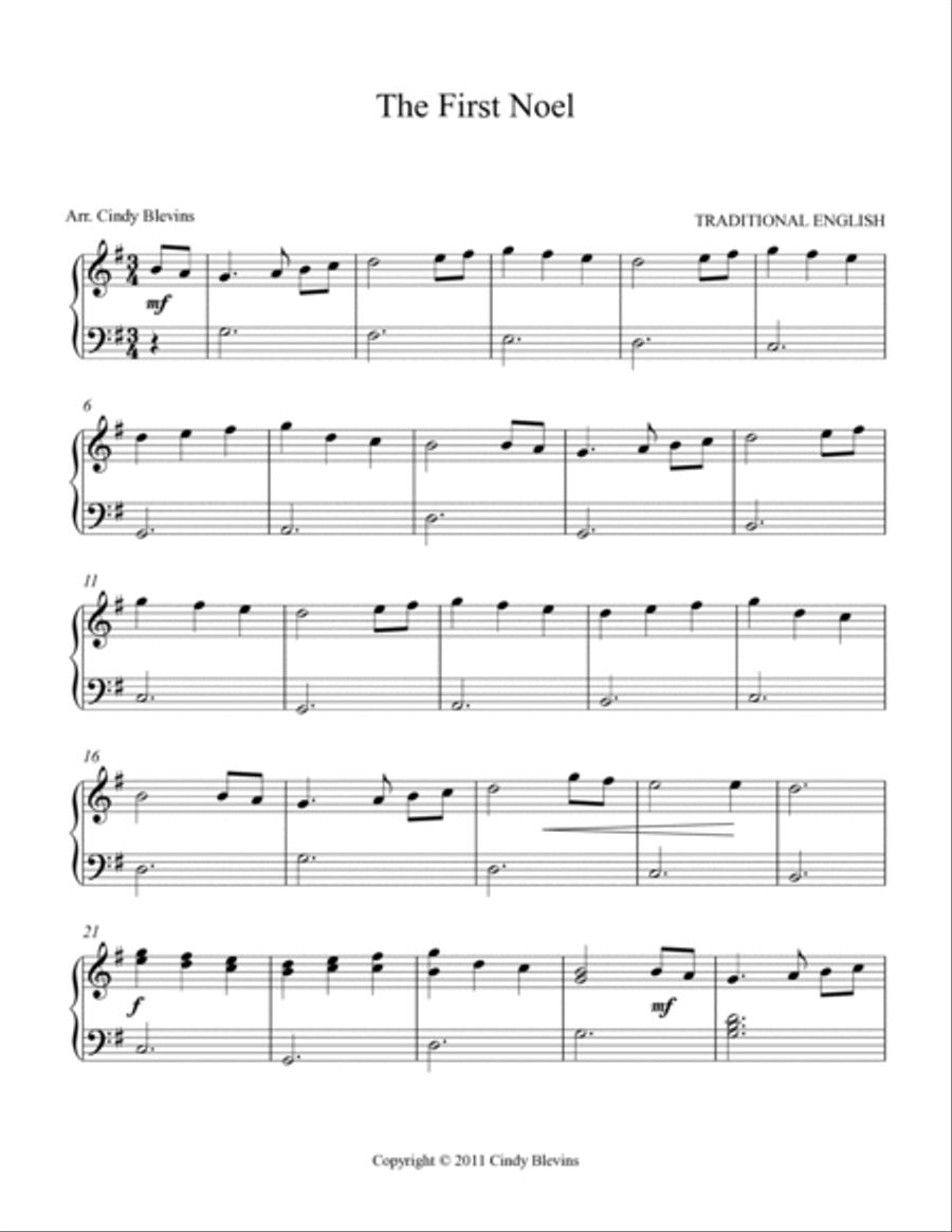 The First Noel, Easy Piano solo Easy Piano scores gallery preview page 2