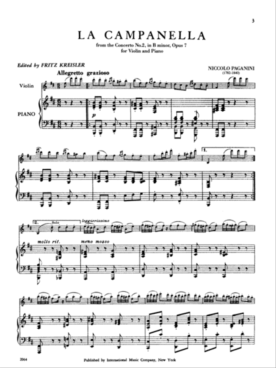 La Campanella (The Bell), Op. 7 Violin Solo scores gallery preview page 2