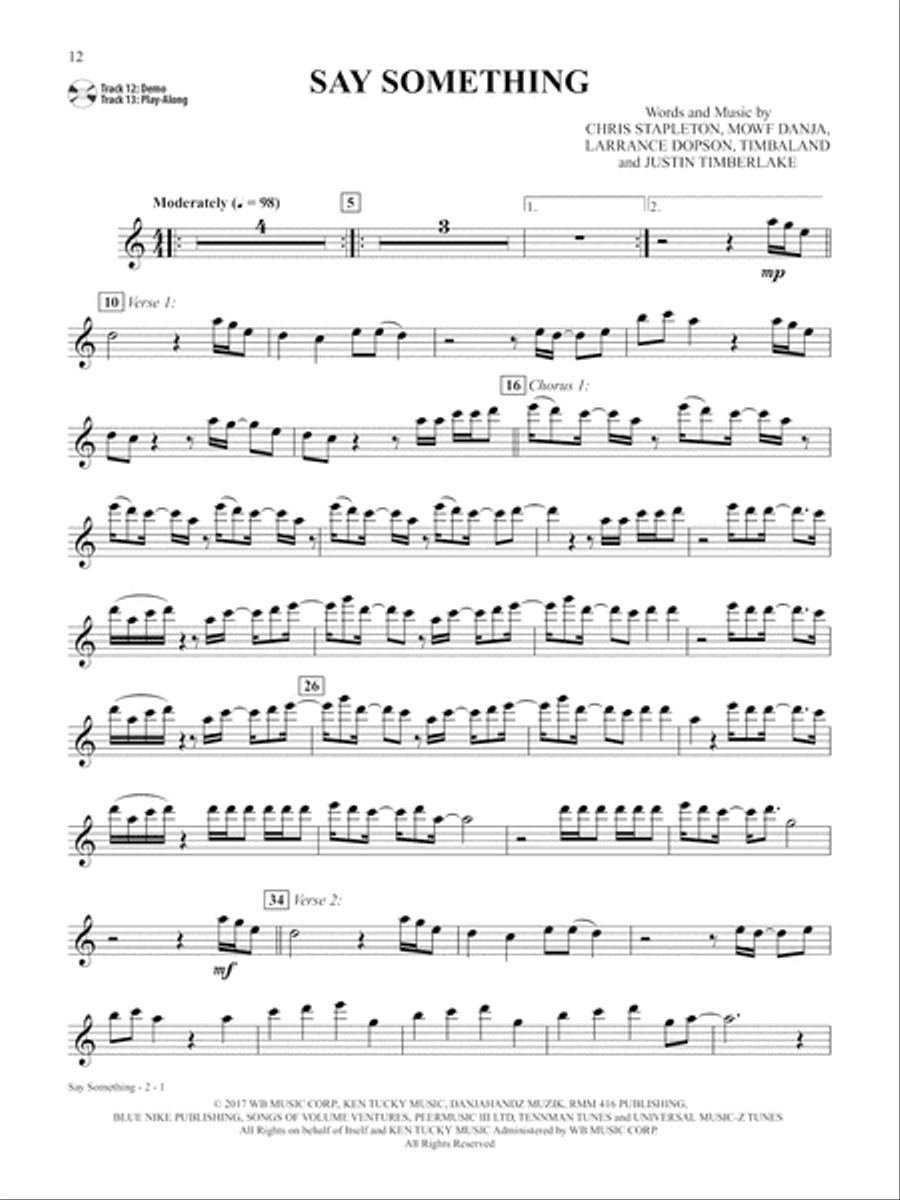 Pop & Country Instrumental Solos Flute Flute Solo scores gallery preview page 13