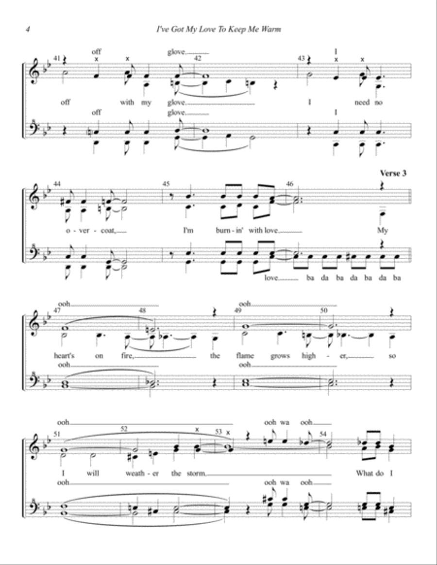 I've Got My Love To Keep Me Warm SSAA scores gallery preview page 4