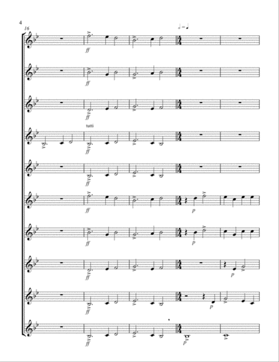Hodie Christus Natus Est (2 Violin Quintets) Violin scores gallery preview page 4