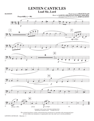 Lenten Canticles (A Passion Cantata) - Bassoon