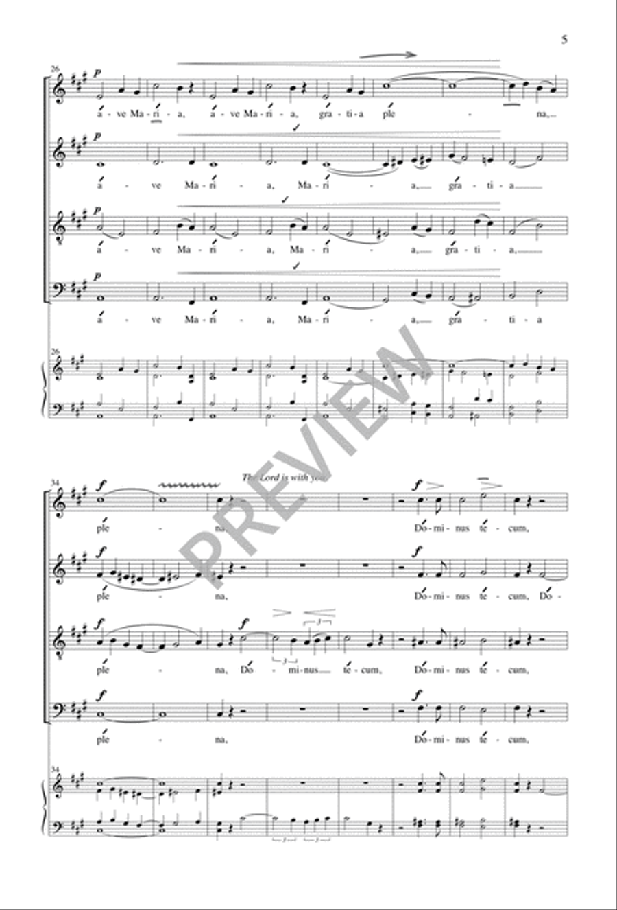 Ave Maria 4-Part scores gallery preview page 6
