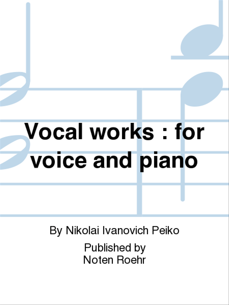 Vokal'nye sochineniia Vokal'nye sochineniia Voice Solo scores gallery preview page 1