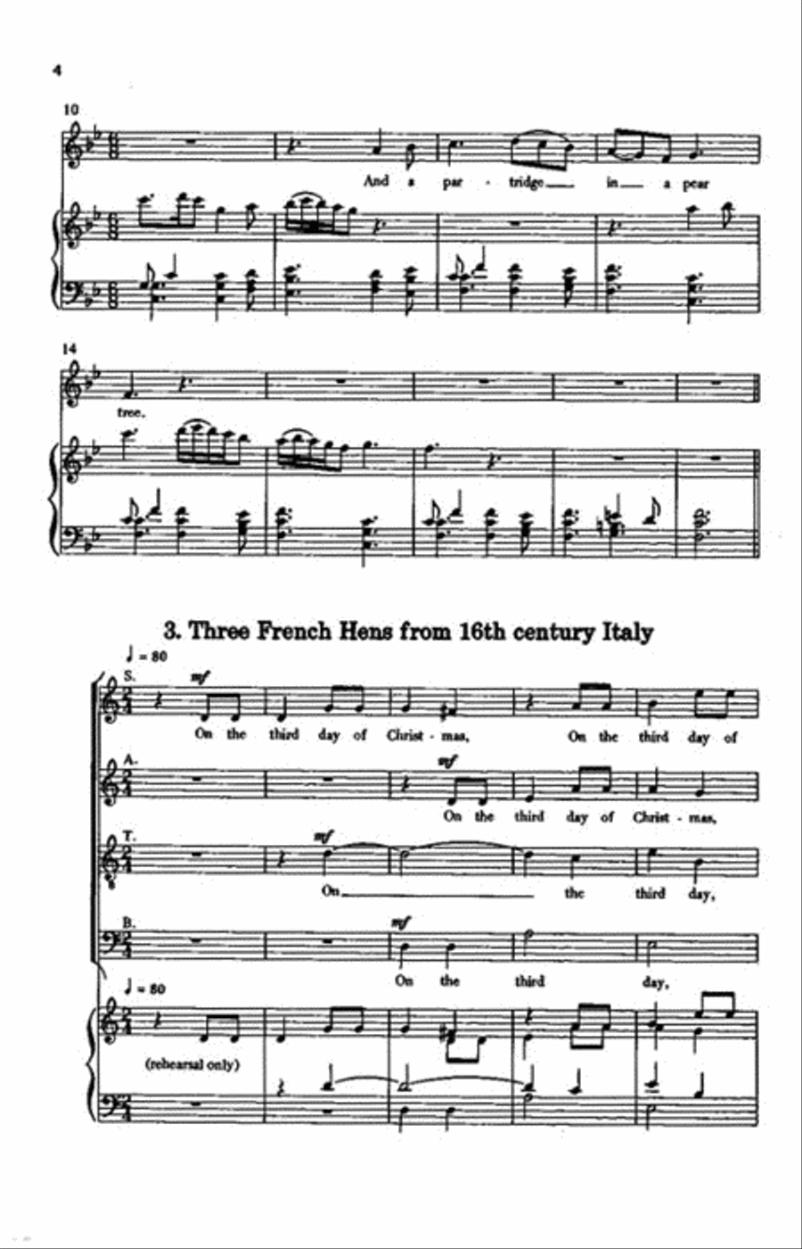 A Musicological Journey Through the Twelve Days of Christmas SSAATTBB scores gallery preview page 3