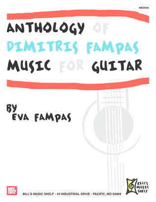 Book cover for Anthology of Dimitri Fampas Music for Guitar