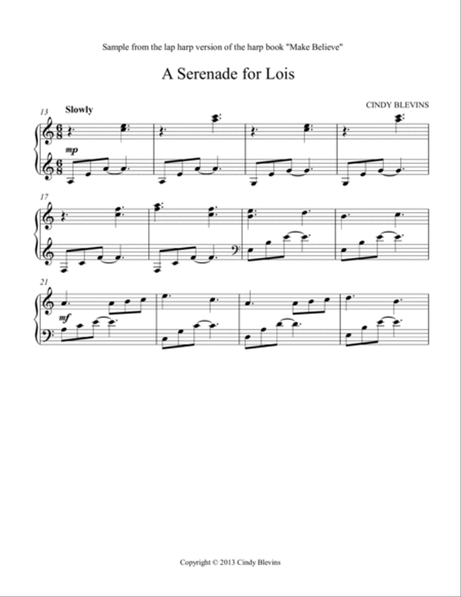Make Believe, 10 original solos for Lap Harp Lap Harp scores gallery preview page 3