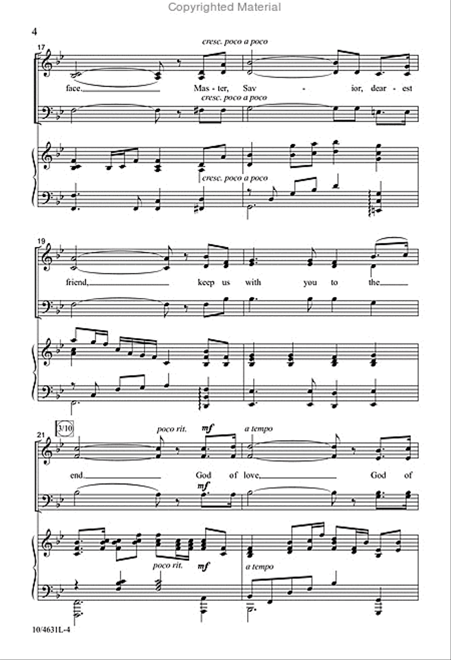 God of Glory, Lord of Love 4-Part scores gallery preview page 4
