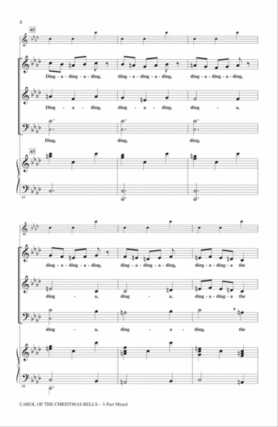 Carol Of The Christmas Bells 3-Part scores gallery preview page 6