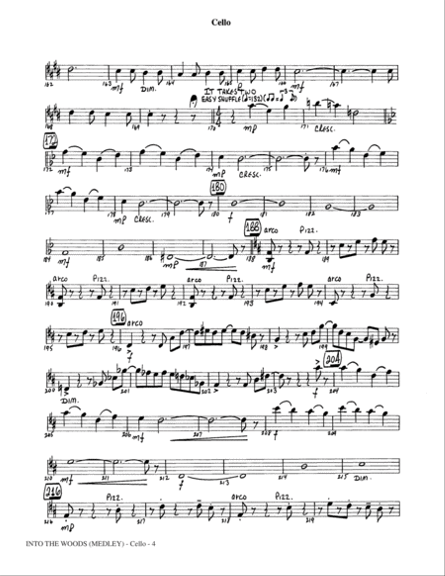 Into The Woods (Medley) - Cello Choir scores gallery preview page 4