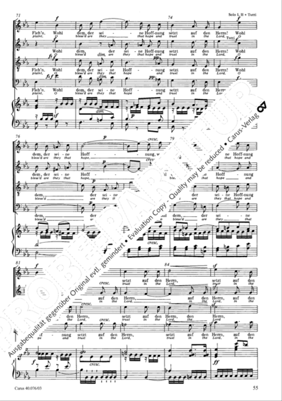 Hymn of Praise, MWV A 18 SSAATB scores gallery preview page 56