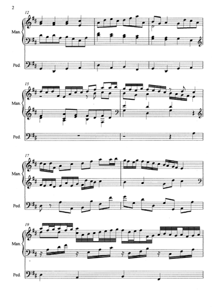 Pachelbel - Canon in D - Arranged by Rafael Dengra - Organ Manual Part