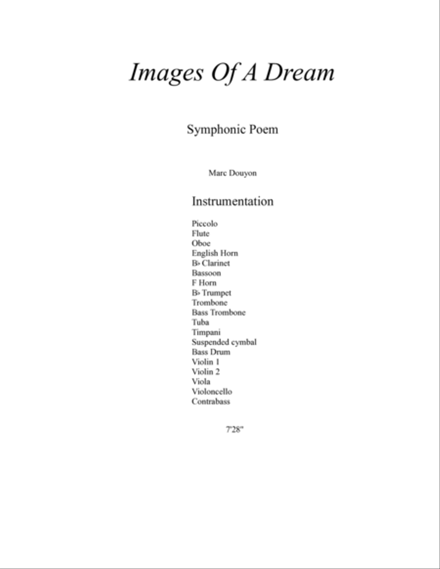 Images Of A Dream Full Orchestra scores gallery preview page 2