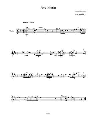 Book cover for Ave Maria (Violin Solo)