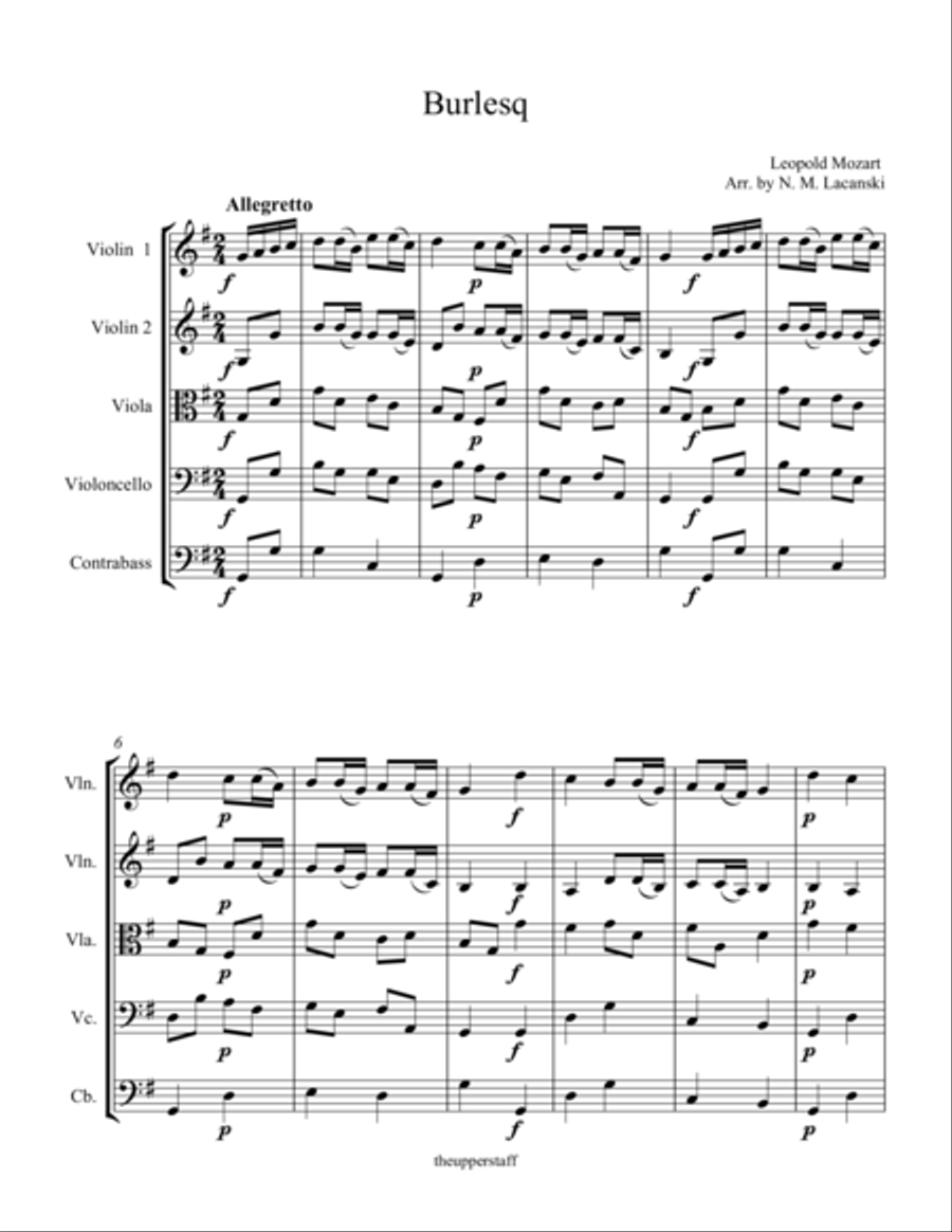 Burlesq Burlesq String Orchestra scores gallery preview page 1