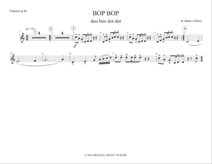 Bop Bop (doo boo dot dot) Marching Band scores gallery preview page 4