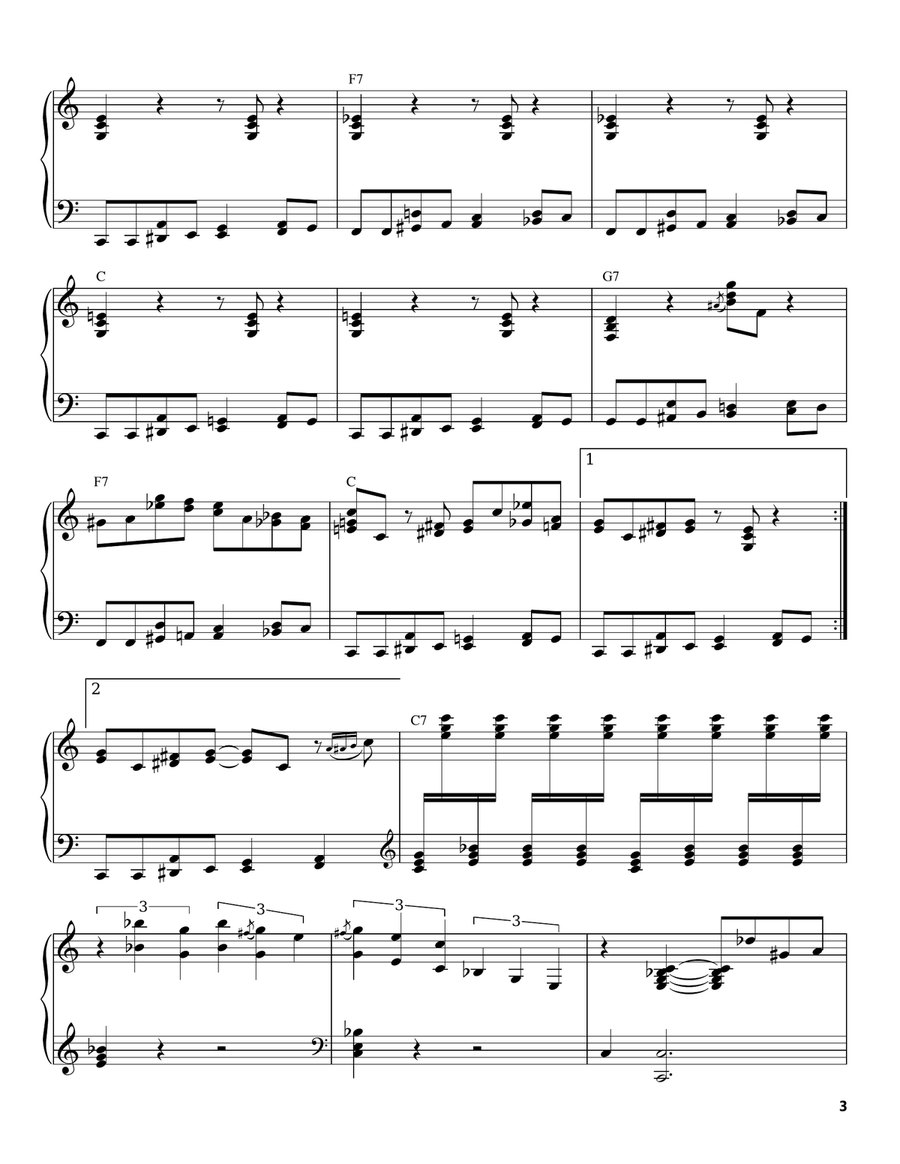 Boogie Woogie Stomp Piano scores gallery preview page 3