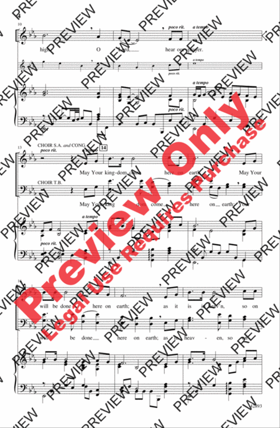 Father God in Heaven 4-Part scores gallery preview page 4