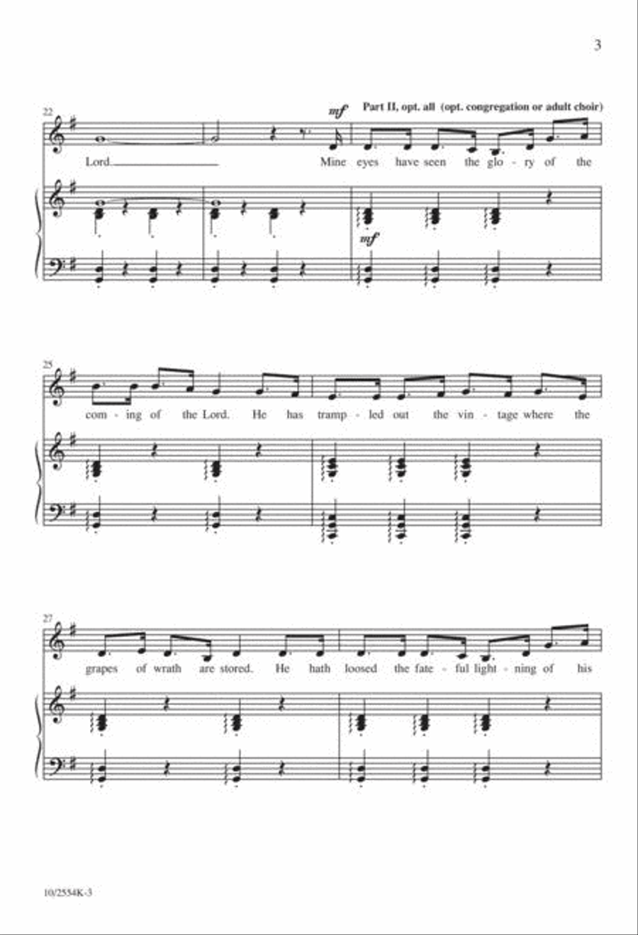 The Army of My Lord Unison Choir scores gallery preview page 3