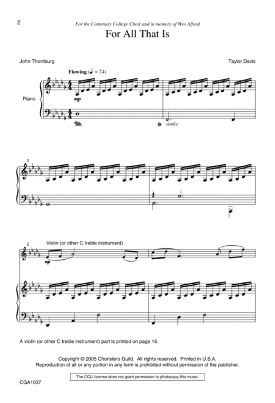 For All That Is 4-Part scores gallery preview page 2